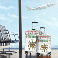 Mexico Christmas Luggage Cover with Piñata Star Design and Red Green Snowflake Pattern - Wonder Print Shop