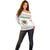 Mexico Christmas Off Shoulder Sweater with Piñata Star Design and Red Green Snowflake Pattern - Wonder Print Shop