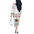 Mexico Christmas Off The Shoulder Long Sleeve Dress with Piñata Star Design and Red Green Snowflake Pattern - Wonder Print Shop