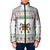 Mexico Christmas Padded Jacket with Piñata Star Design and Red Green Snowflake Pattern - Wonder Print Shop
