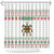 Mexico Christmas Shower Curtain with Piñata Star Design and Red Green Snowflake Pattern - Wonder Print Shop