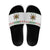 Mexico Christmas Slide Sandals with Piñata Star Design and Red Green Snowflake Pattern - Wonder Print Shop