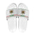 Mexico Christmas Slide Sandals with Piñata Star Design and Red Green Snowflake Pattern - Wonder Print Shop