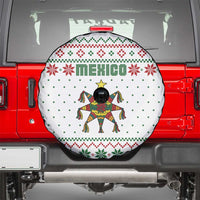 Mexico Christmas Spare Tire Cover with Piñata Star Design and Red Green Snowflake Pattern - Wonder Print Shop