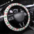 Mexico Christmas Steering Wheel Cover with Piñata Star Design and Red Green Snowflake Pattern - Wonder Print Shop