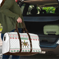 Mexico Christmas Travel Bag with Piñata Star Design and Red Green Snowflake Pattern - Wonder Print Shop