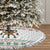 Mexico Christmas Tree Skirt with Piñata Star Design and Red Green Snowflake Pattern - Wonder Print Shop