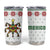 Mexico Christmas Tumbler Cup with Piñata Star Design and Red Green Snowflake Pattern - Wonder Print Shop