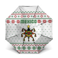Mexico Christmas Umbrella with Piñata Star Design and Red Green Snowflake Pattern - Wonder Print Shop