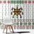 Mexico Christmas Window Curtain with Piñata Star Design and Red Green Snowflake Pattern - Wonder Print Shop
