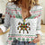 Mexico Christmas Women Casual Shirt with Piñata Star Design and Red Green Snowflake Pattern - Wonder Print Shop