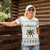 Mexico Christmas Women Polo Shirt with Piñata Star Design and Red Green Snowflake Pattern - Wonder Print Shop