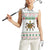 Mexico Christmas Women Sleeveless Polo Shirt with Piñata Star Design and Red Green Snowflake Pattern - Wonder Print Shop
