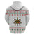 Mexico Christmas Zip Hoodie with Piñata Star Design and Red Green Snowflake Pattern - Wonder Print Shop