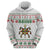 Mexico Christmas Zip Hoodie with Piñata Star Design and Red Green Snowflake Pattern - Wonder Print Shop