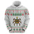 Mexico Christmas Zip Hoodie with Piñata Star Design and Red Green Snowflake Pattern - Wonder Print Shop