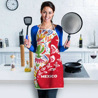Mexico Christmas Apron with Butterfly Cactus and Colorful Floral Folk Art - Wonder Print Shop