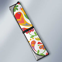 Mexico Christmas Auto Sun Shade with Butterfly Cactus and Colorful Floral Folk Art - Wonder Print Shop