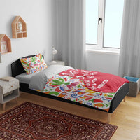 Mexico Christmas Bedding Set with Butterfly Cactus and Colorful Floral Folk Art - Wonder Print Shop