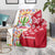 Mexico Christmas Blanket with Butterfly Cactus and Colorful Floral Folk Art - Wonder Print Shop