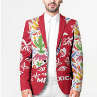 Mexico Christmas Blazer with Butterfly Cactus and Colorful Floral Folk Art - Wonder Print Shop