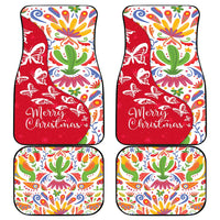 Mexico Christmas Car Mats with Butterfly Cactus and Colorful Floral Folk Art - Wonder Print Shop