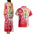 Mexico Christmas Couples Matching Tank Maxi Dress and Hawaiian Shirt with Butterfly Cactus and Colorful Floral Folk Art - Wonder Print Shop