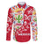 Mexico Christmas Family Matching Long Sleeve Bodycon Dress and Hawaiian Shirt with Butterfly Cactus and Colorful Floral Folk Art - Wonder Print Shop