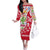 Mexico Christmas Family Matching Off The Shoulder Long Sleeve Dress and Hawaiian Shirt with Butterfly Cactus and Colorful Floral Folk Art - Wonder Print Shop