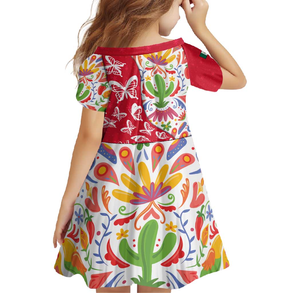 Mexico Christmas Family Matching Summer Maxi Dress and Hawaiian Shirt with Butterfly Cactus and Colorful Floral Folk Art - Wonder Print Shop