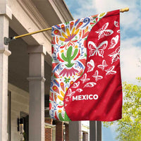 Mexico Christmas Garden Flag with Butterfly Cactus and Colorful Floral Folk Art - Wonder Print Shop