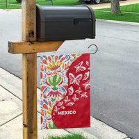 Mexico Christmas Garden Flag with Butterfly Cactus and Colorful Floral Folk Art - Wonder Print Shop