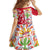 Mexico Christmas Kid Short Sleeve Dress with Butterfly Cactus and Colorful Floral Folk Art - Wonder Print Shop