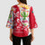 Mexico Christmas Kimono Sleeve Blouse with Butterfly Cactus and Colorful Floral Folk Art - Wonder Print Shop