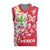 Mexico Christmas Knitted V-Neck Vest with Butterfly Cactus and Colorful Floral Folk Art - Wonder Print Shop