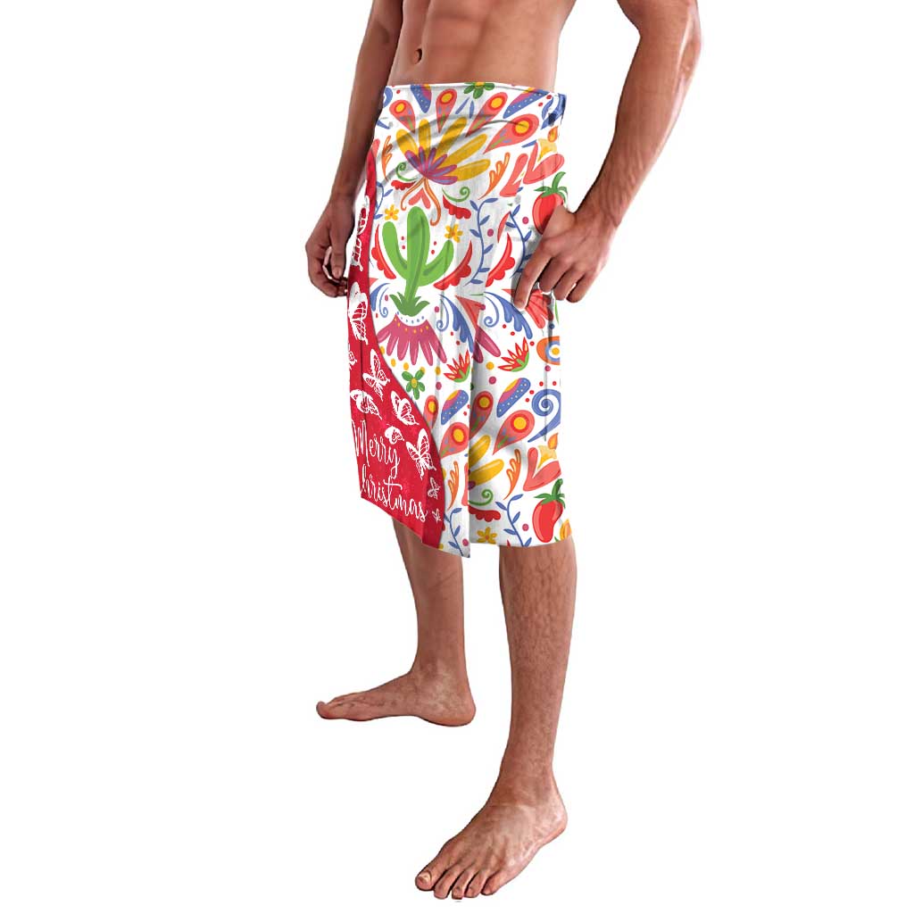Mexico Christmas Lavalava with Butterfly Cactus and Colorful Floral Folk Art - Wonder Print Shop