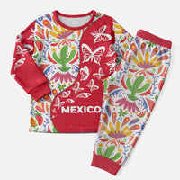 Mexico Christmas Pajama Set with Butterfly Cactus and Colorful Floral Folk Art - Wonder Print Shop