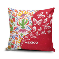 Mexico Christmas Pillow Cover with Butterfly Cactus and Colorful Floral Folk Art - Wonder Print Shop