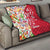 Mexico Christmas Quilt with Butterfly Cactus and Colorful Floral Folk Art - Wonder Print Shop