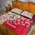 Mexico Christmas Quilt Bed Set with Butterfly Cactus and Colorful Floral Folk Art - Wonder Print Shop