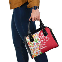 Mexico Christmas Shoulder Handbag with Butterfly Cactus and Colorful Floral Folk Art - Wonder Print Shop