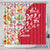 Mexico Christmas Shower Curtain with Butterfly Cactus and Colorful Floral Folk Art - Wonder Print Shop