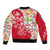 Mexico Christmas Sleeve Zip Bomber Jacket with Butterfly Cactus and Colorful Floral Folk Art - Wonder Print Shop