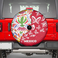 Mexico Christmas Spare Tire Cover with Butterfly Cactus and Colorful Floral Folk Art - Wonder Print Shop