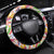 Mexico Christmas Steering Wheel Cover with Butterfly Cactus and Colorful Floral Folk Art - Wonder Print Shop