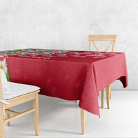 Mexico Christmas Tablecloth with Butterfly Cactus and Colorful Floral Folk Art - Wonder Print Shop