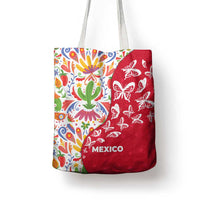 Mexico Christmas Tote Bag with Butterfly Cactus and Colorful Floral Folk Art - Wonder Print Shop