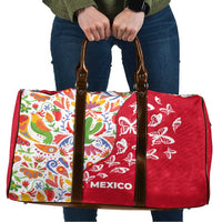 Mexico Christmas Travel Bag with Butterfly Cactus and Colorful Floral Folk Art - Wonder Print Shop