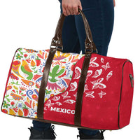 Mexico Christmas Travel Bag with Butterfly Cactus and Colorful Floral Folk Art - Wonder Print Shop