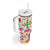 Mexico Christmas Tumbler With Handle with Butterfly Cactus and Colorful Floral Folk Art - Wonder Print Shop